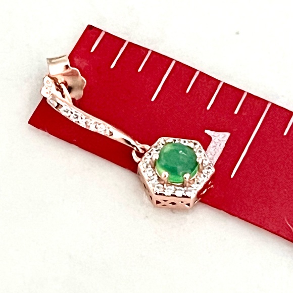 0.5ct Australian Jade 14KGP Earrings - Picture 4 of 4